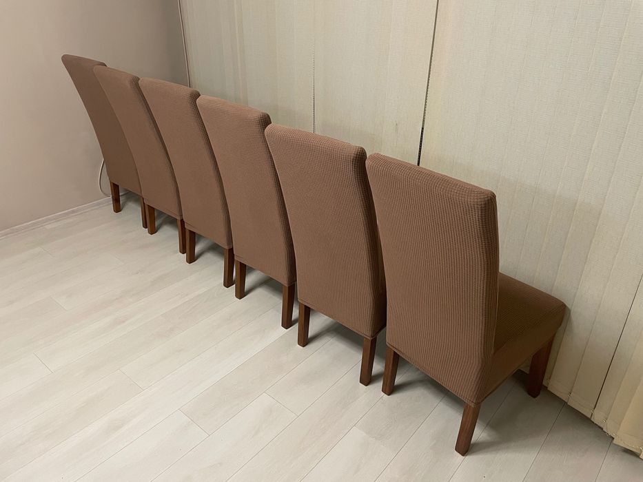 Холна (трапезна) маса + Трапезен (кухненски) Стол еко кожа 4 стола