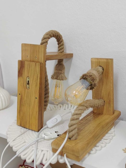 Lampa - aplica de perete rustica cu intrerupator