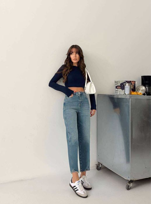 Дамски дънки (плътна материя)