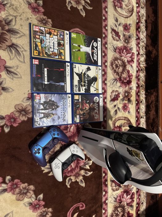 Пс 5 слим с наушниками