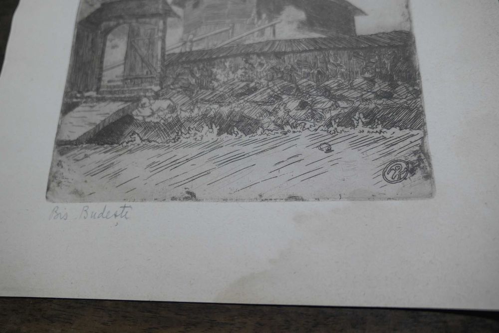 Anton Kaindl (1872 -1951) - Biserica Budesti - Gravura