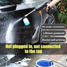 Акумулаторна водоструйка за почистване на автомобили, батерия зарядно