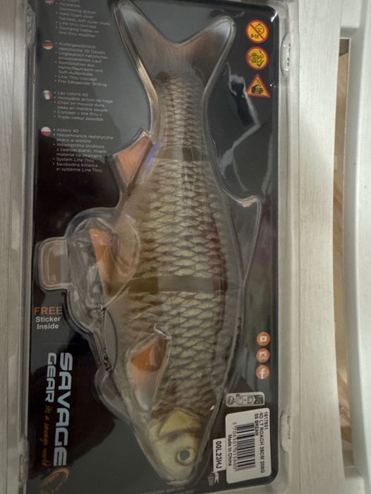 Savage gear 4d line thru roach. Приманка за едрв щука.