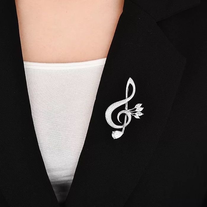 Brosa Cheia Sol placata cu aur si cristale Swarovski