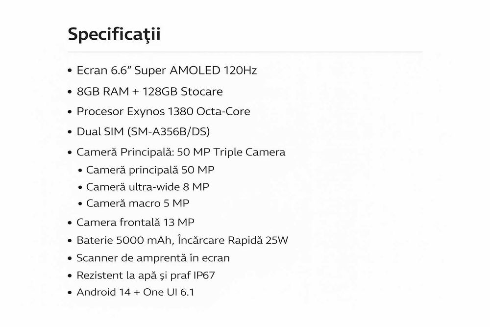 Vand Samsung Galaxy A35 5G -ca nou in cutie - Pret negociabil