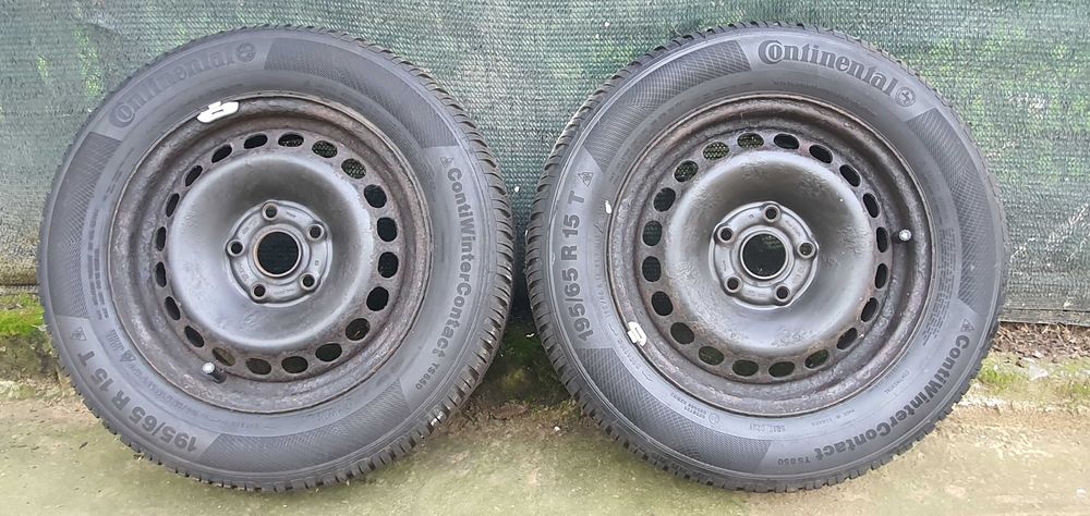 Continental 195 65 R15 de iarna cu jante de Audi, 2 buc impecabile