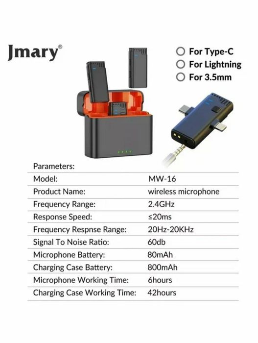 Микрофон для компьютера, игровой, студийный, для стримов JMARY MW15