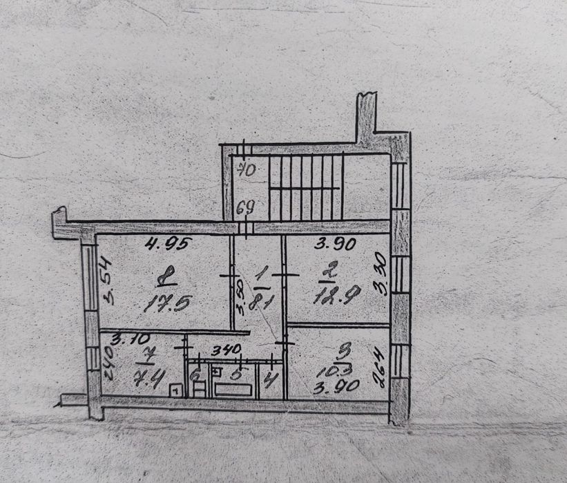 3х комнатная квартира