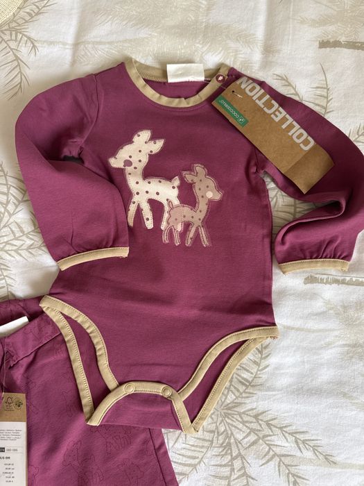 Нов комплект за бебе момиче на марката Coccodrillo размер 74