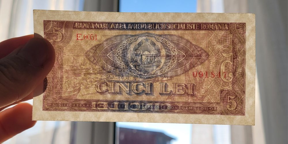 Bancnota 5 lei 1966 bani vechi