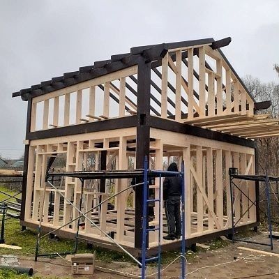 Каркасный дом...
