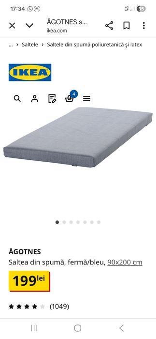 Vând pat suprapus 90×200 cm