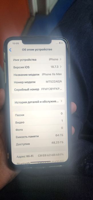 Iphone XS MAX 64GB Bat 100% Uselenniy