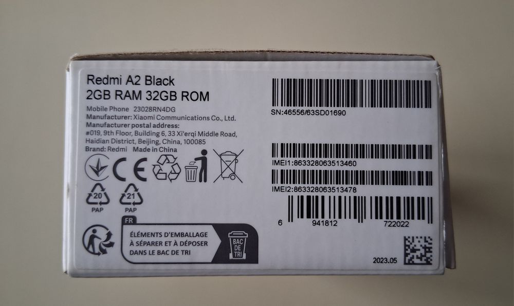 Xiaomi Redmi A2, 32GB. 2GB RAM, Black