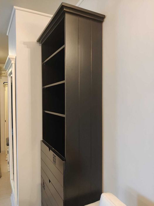 Mobila living, neagra, lemn masiv stejar,  export