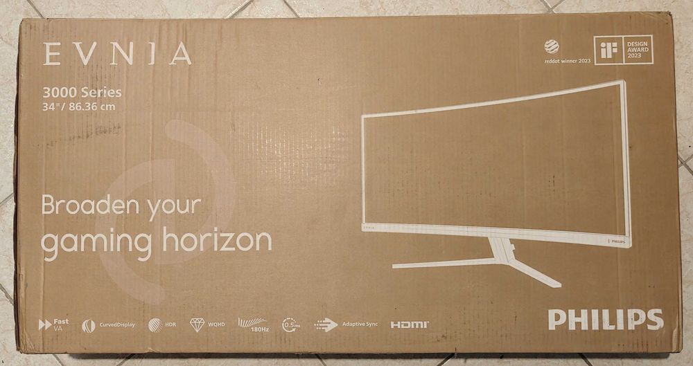 НОВИ ИЗВИТИ 34'' Монитори Philips 3440x1440 180Hz 0.5ms Гар.Срок 2 год