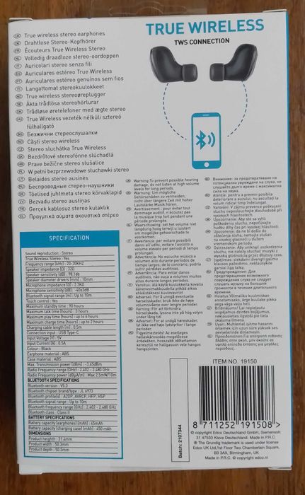 Bluetooth слушалки с микрофон (нови)