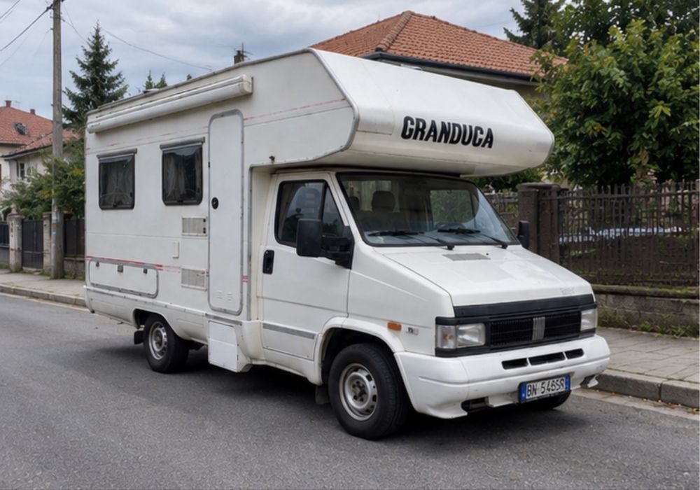 Vand Autorulotă FIAT 1.9 Turbo Diesel + Cort Exterior inchis - 98000 KM !! -Clima Stationare KIT SOLAR