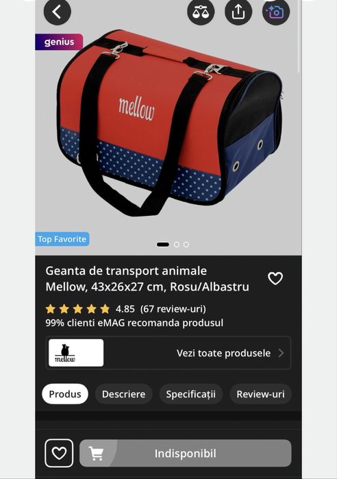Geanta transport animale mici