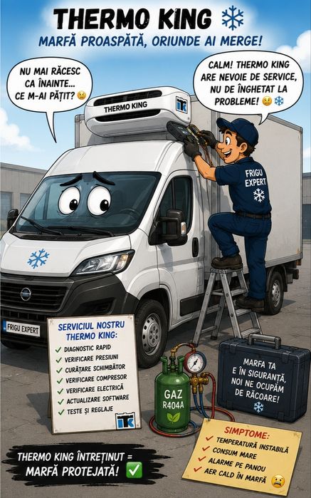 MONTAJ/REPARAȚII Vitrine frigorifice/Aere Condiționate/AGREGATE FRIGO/