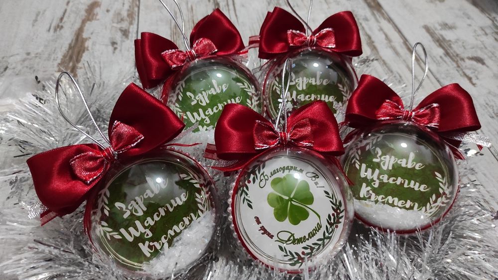 Коледна топка със снимка