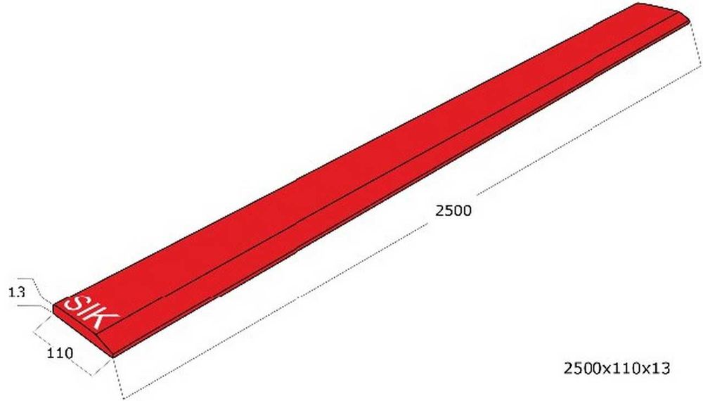 Lamă de uzură 2500 x 110 x 13 mm – rezistență ridicată pentru utilaje