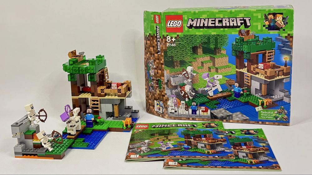 LEGO Minecraft 21146 Atacul scheletelor The Skeleton Attack 100% Complet 457piese