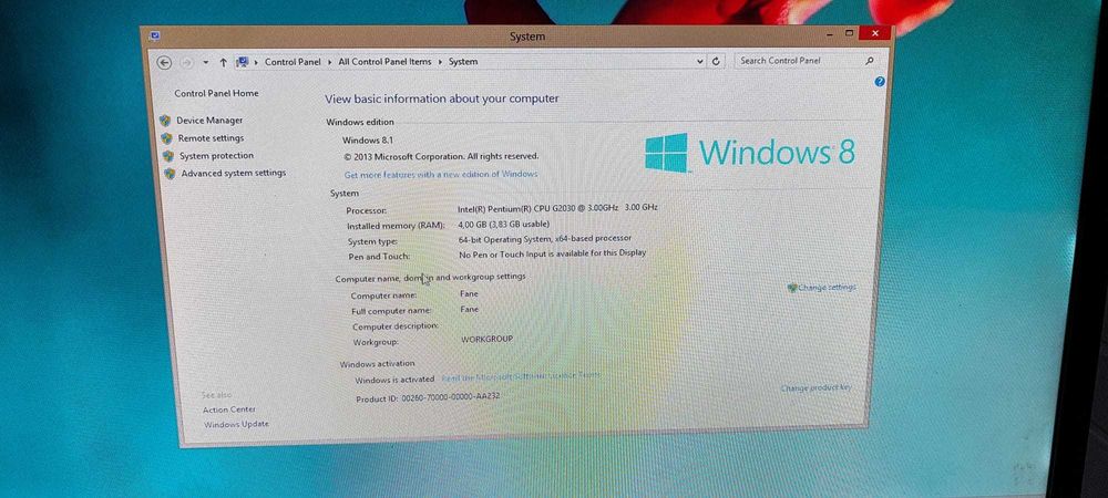 Lenovo Edge72 Intel G2030 4Gb RAM 500 Gb HDD