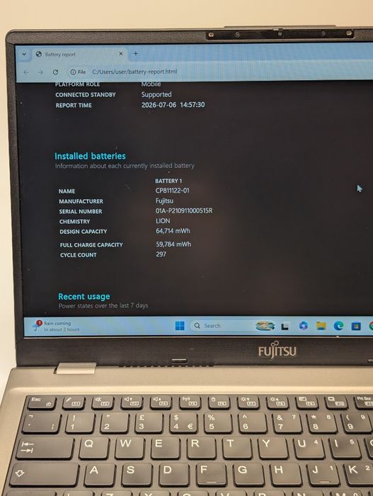 Laptop Fujitsu LIFEBOOK U7411, Intel Core i7-1185G7, 16GB RAM, 256GB SSD, Microsoft Office Activat, Baterie Excelenta