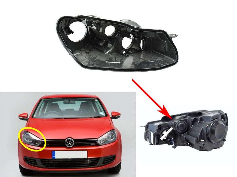 Основа за фар на VW Golf 6