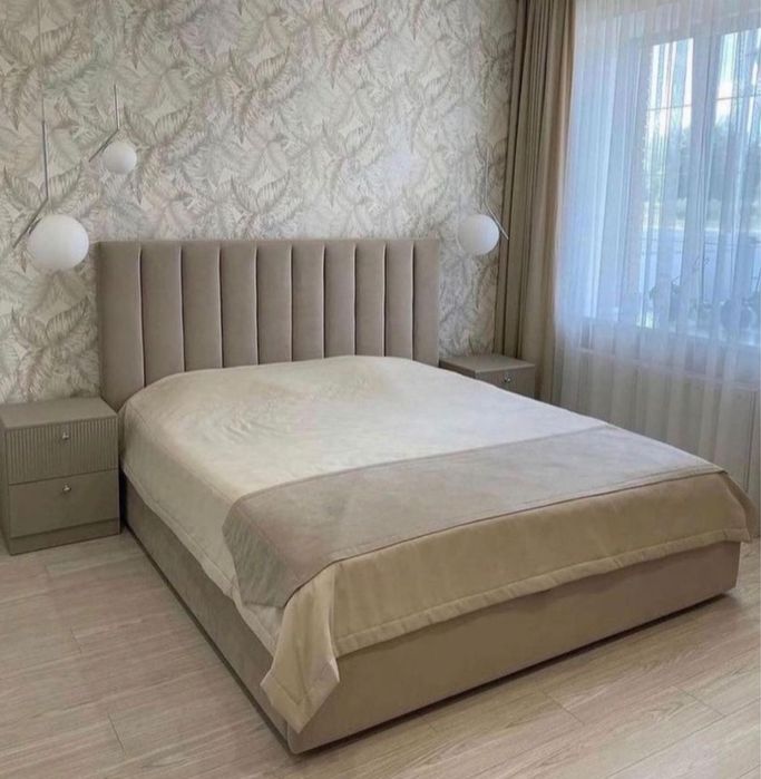 Двухспальная кровать 160/200,180/200 велюр покрытие!доставка по городу