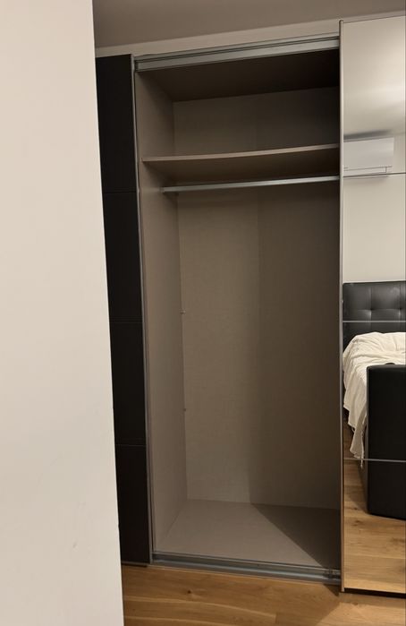 Dressing/Dulap 270/230/60 cm 3 usi culisante gri antracit/oglinda