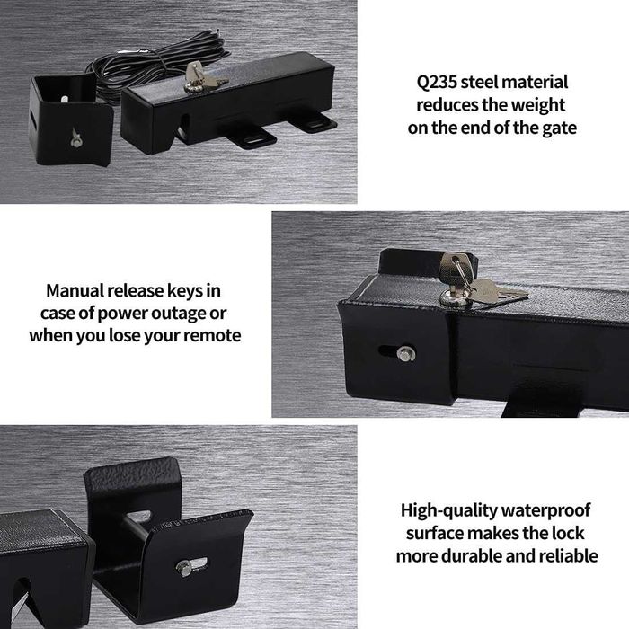REDUS de la 890RON, Incuietaore electromagnetica cu autoinchidere pt porti/usi Batante dimensiuni mari-medii la 24V + cheie siguranta