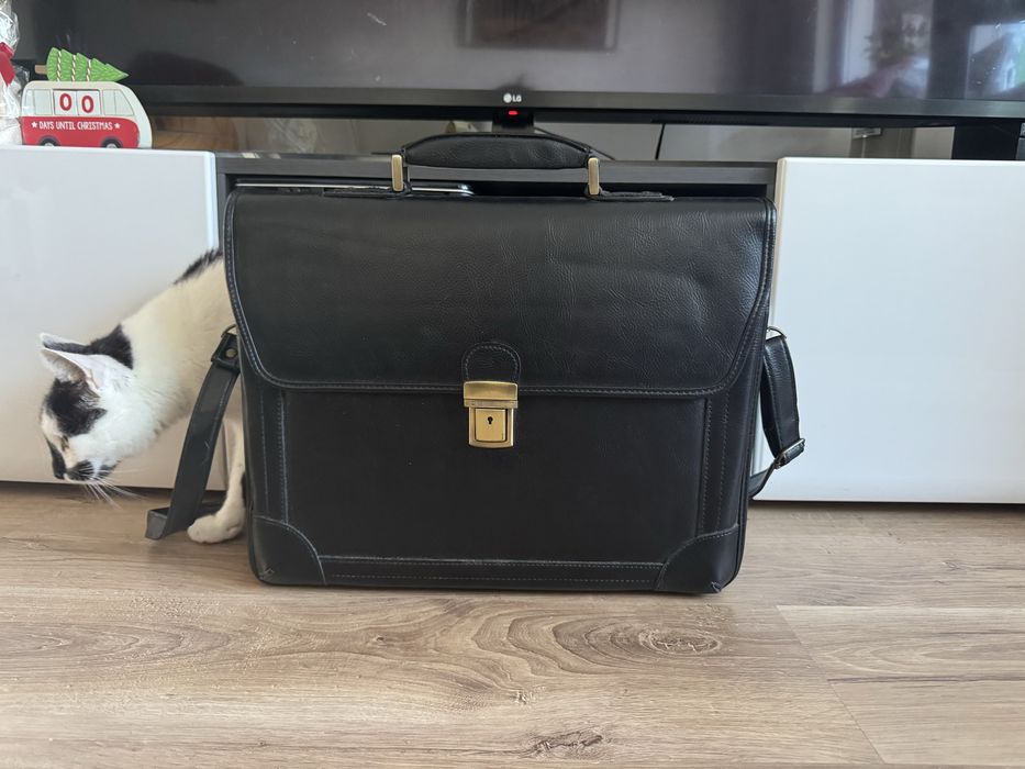 Geanta laptop din piele naturala