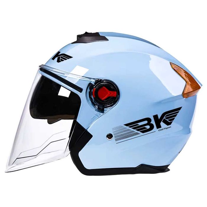Casca Moto/Scuter/ATV, viziera dubla, marime universala, Albastru