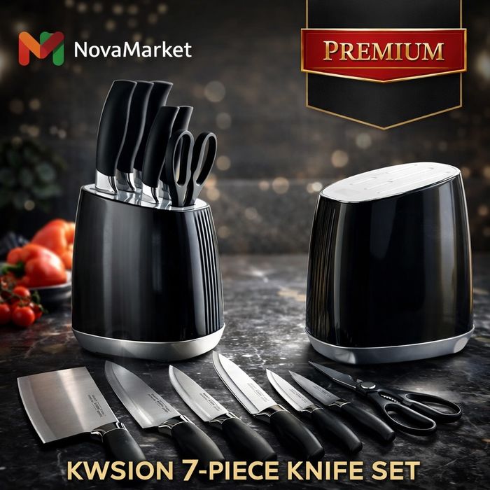 Набор кухонных ножей KWSION 7 предметов с подставкой
