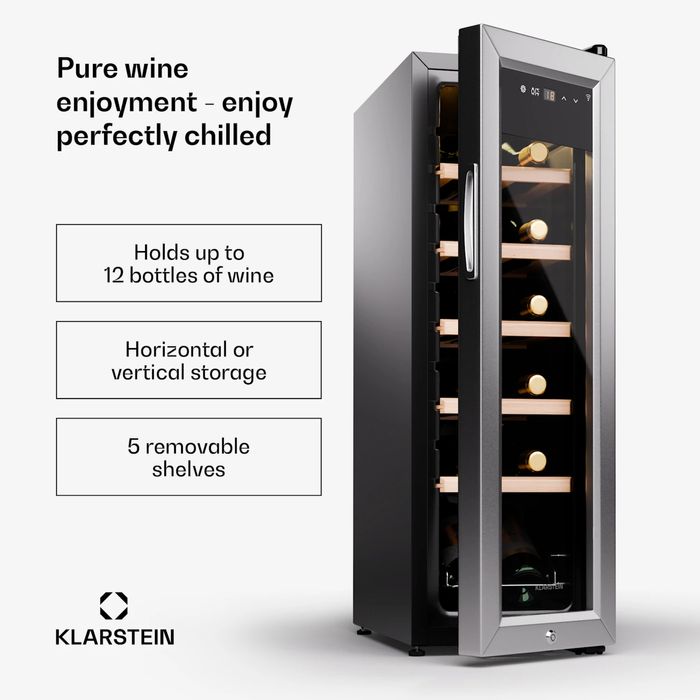 Klarstein Shiraz Premium Smart 12 Slim хладилник за вино