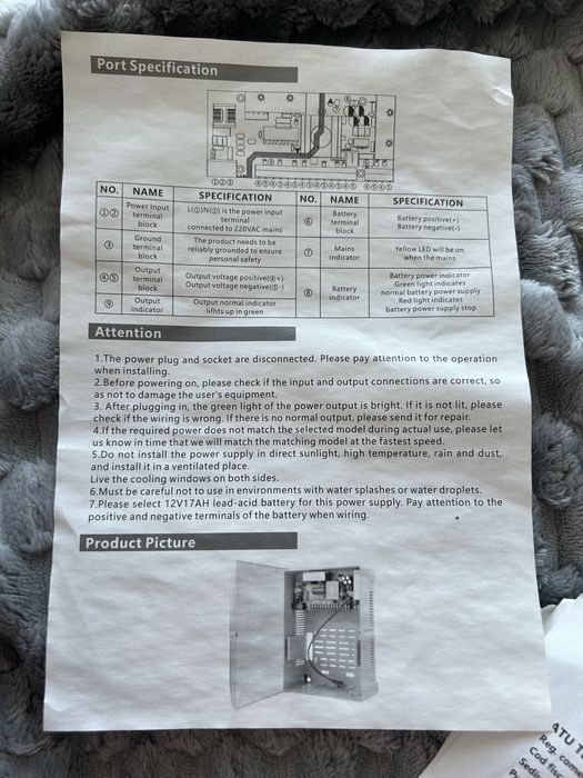 Sursa de alimentare camere de filmat / alarma