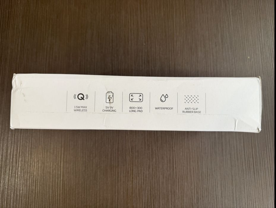 Mousepad gaming cu iluminare RGB și încărcare wireless, negru