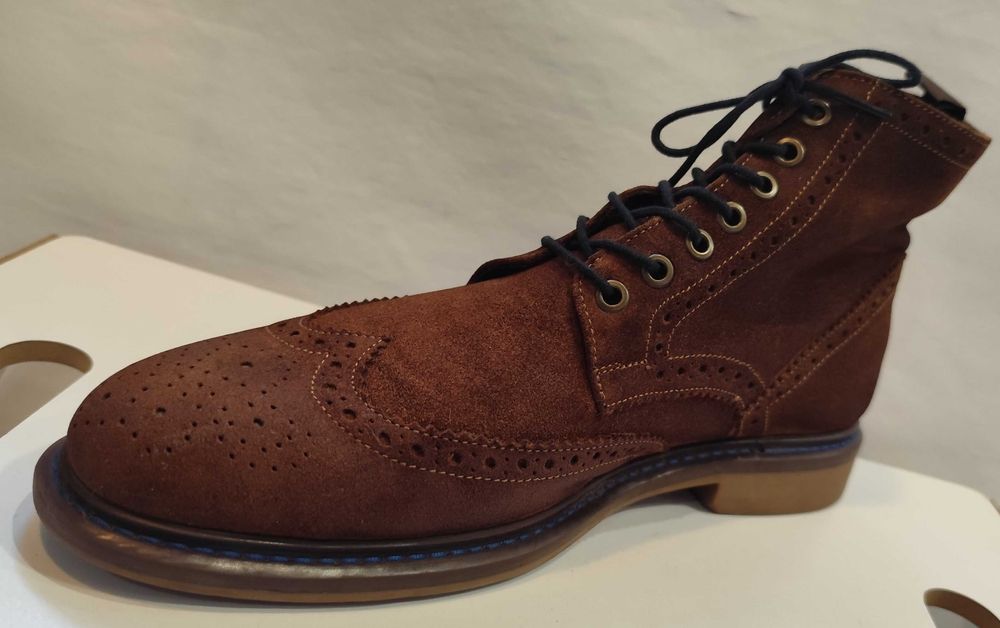 Ghere derby 42 42.5 brogue Lavoratione Artigianale piele naturala moal