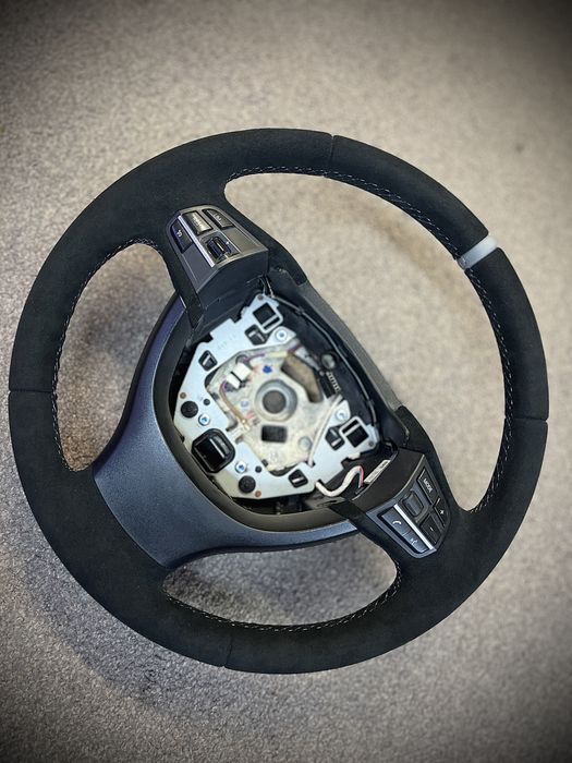 Volan piele Nappa Alcantara inel Bmw Seria 5 F10 F11 F07 F01 2010-2016