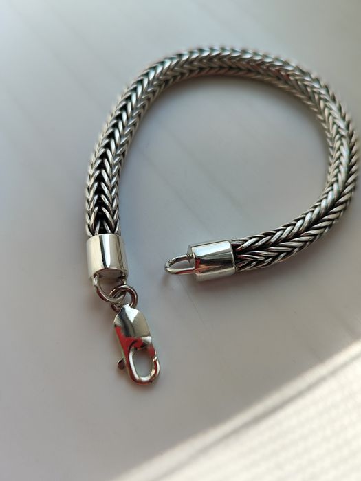 Серебряный браслет, ручная работа 41.5 гр.