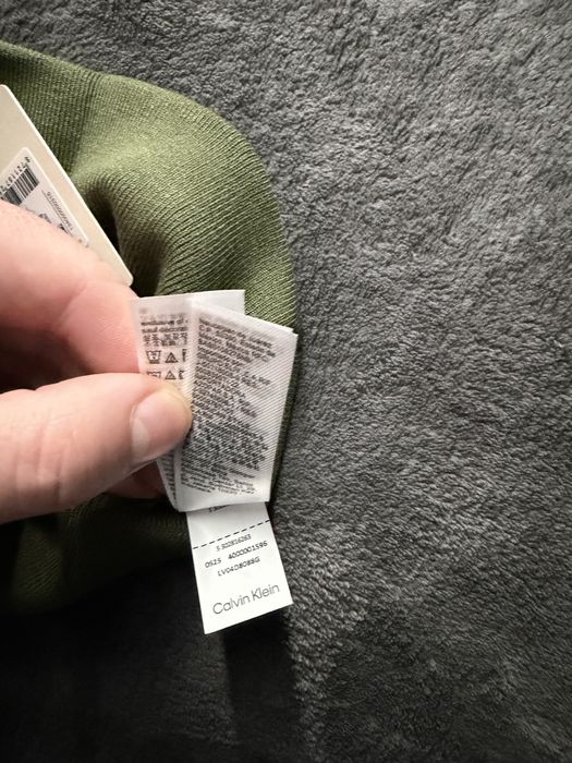 Calvin Klein monologo patch beanie caciula unisex culoare kaki noua