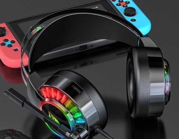 GAMING слушалки за компютър с RGB подсветка и микрофон