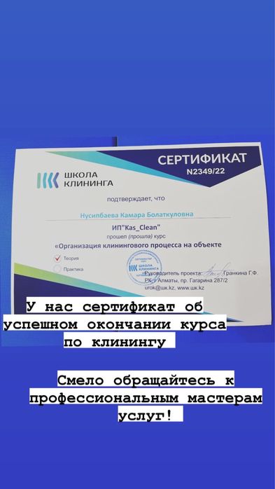 Качественная уборка, Химчистка оперативно