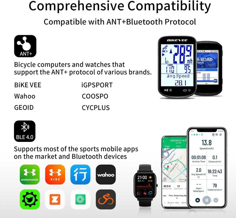 Безжичен GPS велокомпютър