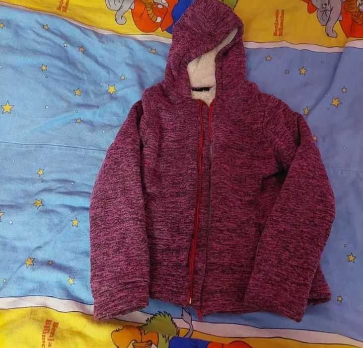 Hanorac blănit fete 134/140 8,10 ani