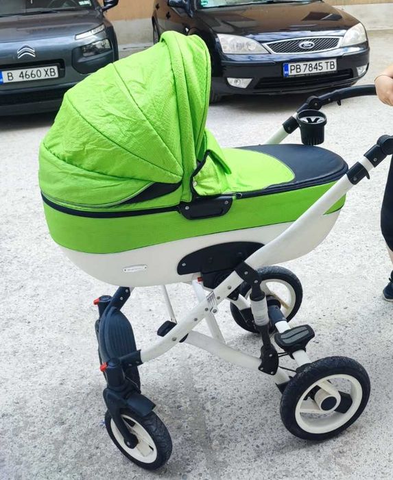 Бебешка количка Adbor Zarra 3in1 зелена
