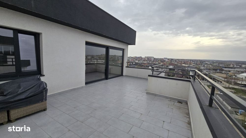 Penthouse 2 camere + birou, terasa, bloc nou, parcare – Craiovei