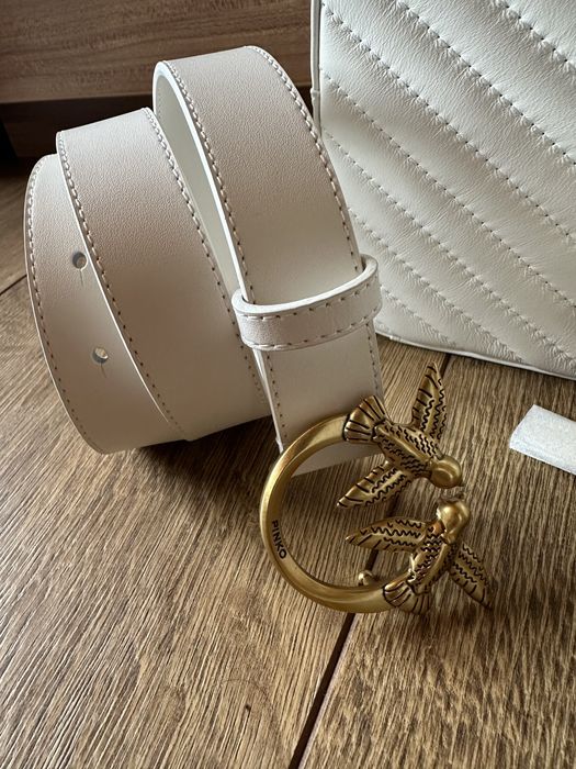 Оригинална Раница и колан Pinko в бял цвят